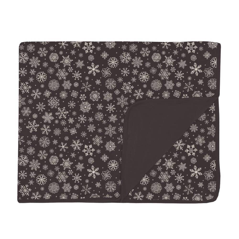 NEW KICKEE toddler's chalkboard snowflakes blanket in multi